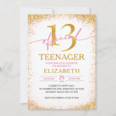 Invitation Fille branchée 13e anniversaire (Devant)