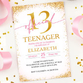 Invitation Fille branchée 13e anniversaire