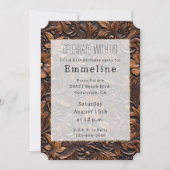 Invitation Fille Brown occidentale Bohemian Floral (Devant)
