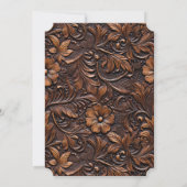 Invitation Fille Brown occidentale Bohemian Floral (Dos)