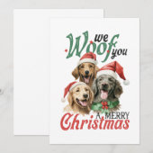 Invitation Fille cadeau de Noël Joyeux Noël (Devant / Derrière)