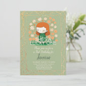 Invitation Fille chanceuse de la Saint-Patrick paillettes de (Debout devant)