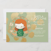 Invitation Fille chanceuse de la Saint-Patrick Shamrock Toddl (Devant)