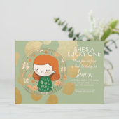 Invitation Fille chanceuse de la Saint-Patrick Shamrock Toddl (Debout devant)