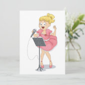 Invitation Fille chante (Debout devant)