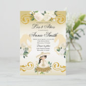 Invitation Fille Charra Mexicaine Espagnole 3 ans Or (Debout devant)