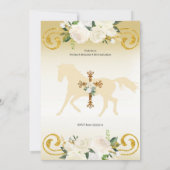 Invitation Fille Charra Mexicaine Espagnole 3 ans Or (Dos)