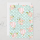 Invitation Fille chaude florale d'invitation de baby shower (Dos)