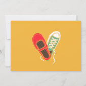 Invitation Fille Chaussures et Baskets Mariage illustré Jaune (Dos)