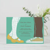 Invitation Fille Chaussures et Baskets Mariage illustré (Mint (Debout devant)