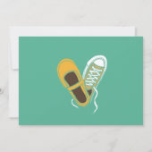 Invitation Fille Chaussures et Baskets Mariage illustré (Mint (Dos)