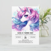 Invitation Fille Cheval Numérique Anniversaire (Debout devant)