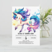 Invitation Fille Cheval Numérique Anniversaire (Debout devant)
