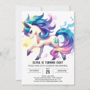 Invitation Fille Cheval Numérique Anniversaire