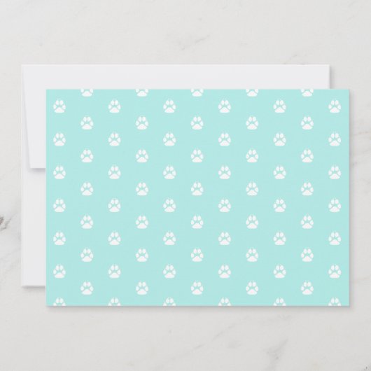 Invitation fille chien thème fête d'anniversaire ballons rose (Dos)