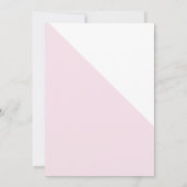 Invitation Fille Christening Rose Blanc Or moderne (Dos)