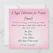 Invitation Fille cinq ans anniversaire Personnaliser Sur mesu (Dos)