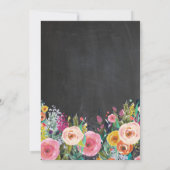 Invitation Fille Citrouille Premier Anniversaire Floral Table (Dos)