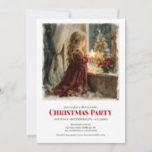 Invitation Fille classique attend l'impression de Noël de San (Devant)