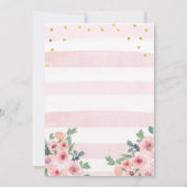 Invitation Fille Conduite Par Baby shower Parade Eléphant ros (Dos)