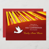 Invitation Fille Confirmation Personnaliser, Pouss (Devant / Derrière)