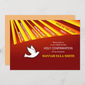 Invitation Fille Confirmation Personnaliser, Pouss (Devant / Derrière)