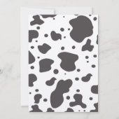 Invitation Fille Cowboy Anniversaire Impression Vache (Dos)