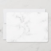 Invitation Fille croisée argentée de marbre blanche de photo (Dos)