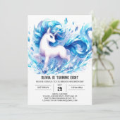 Invitation Fille Custom Horse Anniversaire (Debout devant)