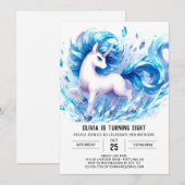 Invitation Fille Custom Horse Anniversaire (Devant / Derrière)