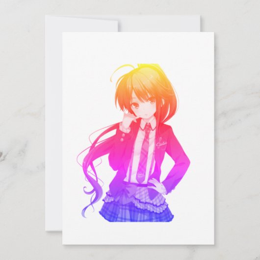 Invitation fille d'anime (Devant)