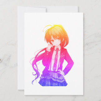 Invitation fille d'anime