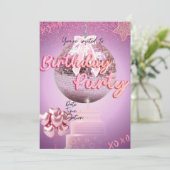 Invitation Fille d'anniversaire (Debout devant)