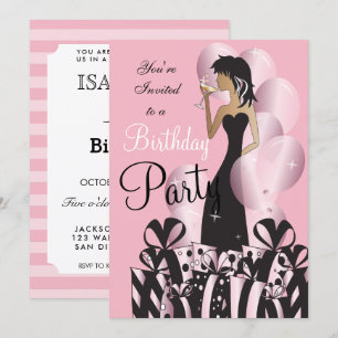 Invitation Fille d'anniversaire classique