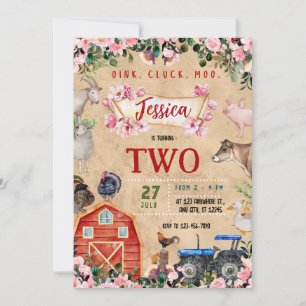Invitation Fille d'anniversaire de la ferme
