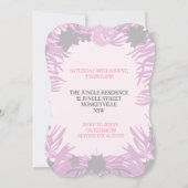 Invitation Fille d'anniversaire Éléphant bébé rose (Dos)