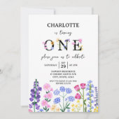 Invitation Fille d'anniversaire Fleur sauvage Garden Party (Devant)