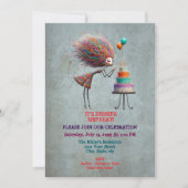 Invitation Fille d'anniversaire Whimsical à la mode (Devant)