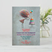 Invitation Fille d'anniversaire Whimsical à la mode (Debout devant)