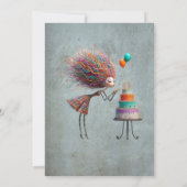 Invitation Fille d'anniversaire Whimsical à la mode (Dos)