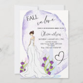 Invitation Fille dans la Fête des mariées du jardin - Élégant (Devant)