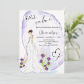 Invitation Fille dans la Fête des mariées du jardin - Élégant (Debout devant)