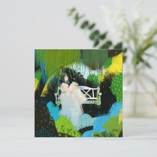 Invitation Fille dans le saule (Debout devant)