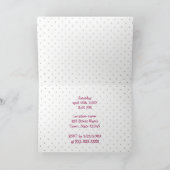 Invitation Fille de 1er anniversaire Chiot Rose (Intérieur)
