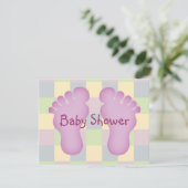 Invitation Fille de baby shower (Debout devant)