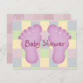 Invitation Fille de baby shower (Devant / Derrière)