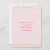 Invitation Fille de Baby Shower Cookie (Dos)