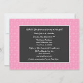 Invitation Fille de baby shower de Patchwork Fleur de Lis (Dos)