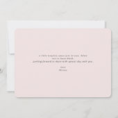 Invitation Fille de Baby shower d'hiver à l'extérieur (Dos)