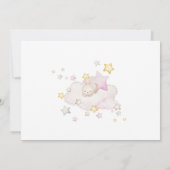 Invitation Fille de Baby Shower Lapin (Dos)